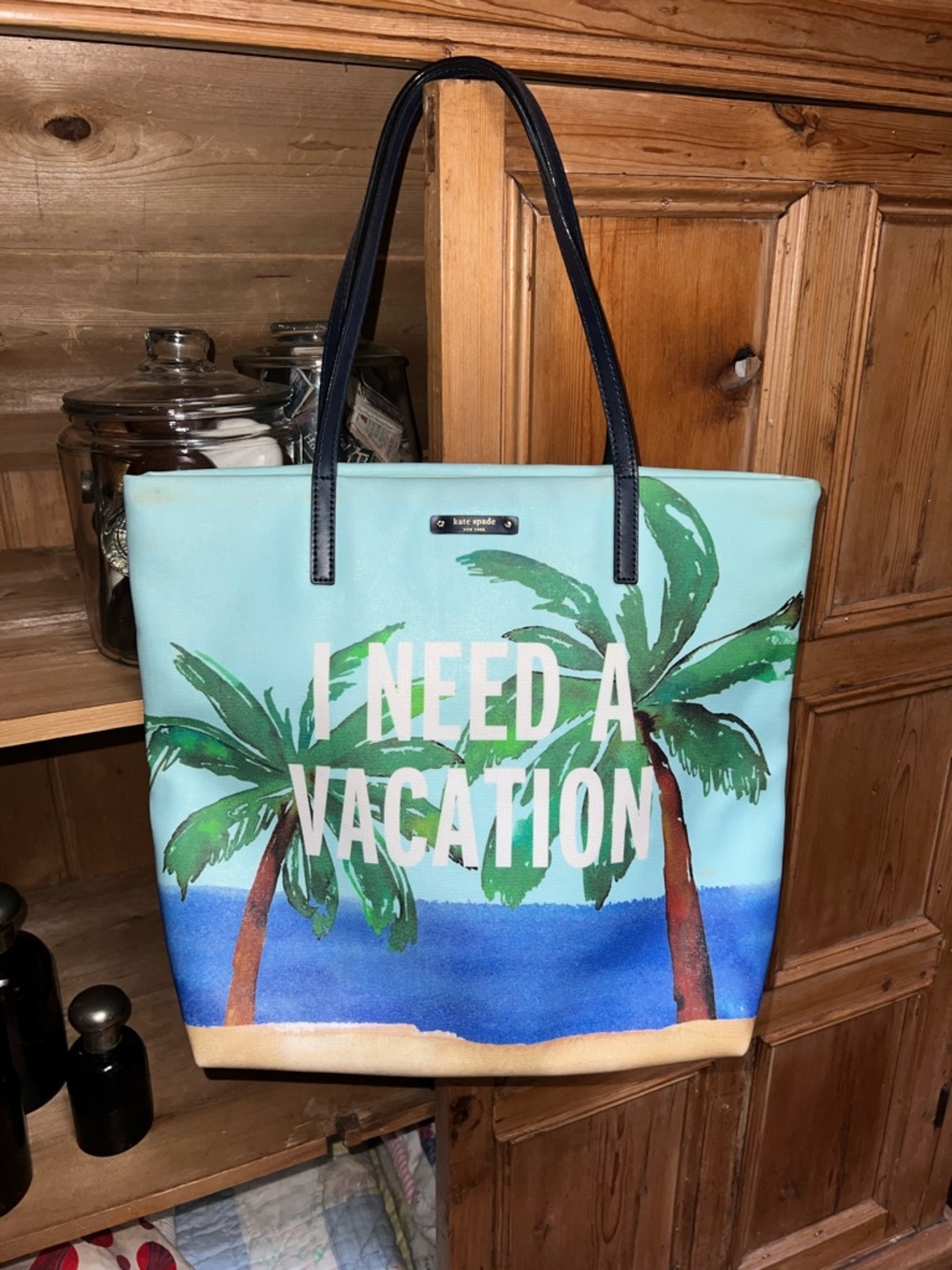 kate spade I NEED A VACATION Tote